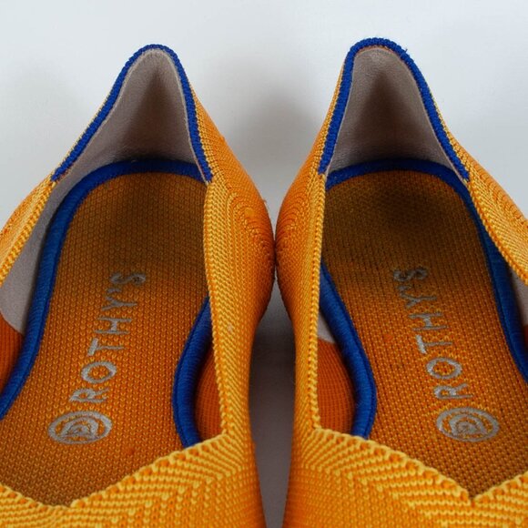 Rothy's Round Toe Knit Slip On Flat Marigold Yellow Womens Size 8.5 - Picture 7 of 11